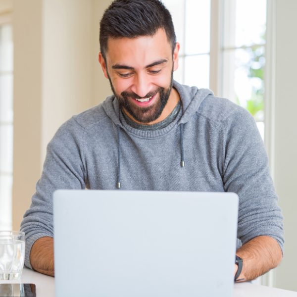Image of Man Working on Computer