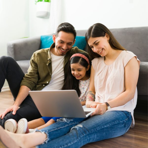 Family Sitting On Floor